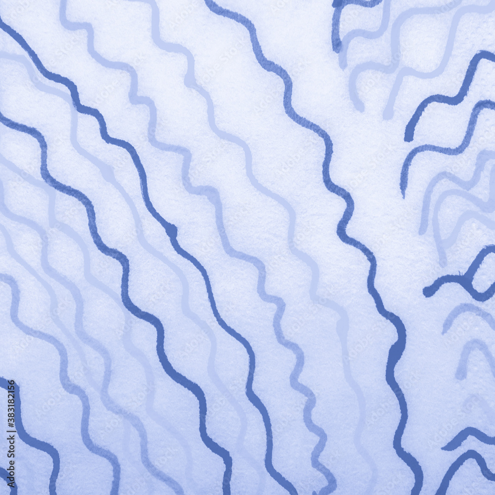 Indigo Dirty Graffiti. Wavy Lines Watercolour. Indigo Dirty Graffiti. Wavy Lines Watercolour.