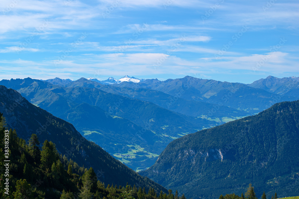Obraz premium landscape in the mountains, view from Rofan Mountains in Tyrol, Austria