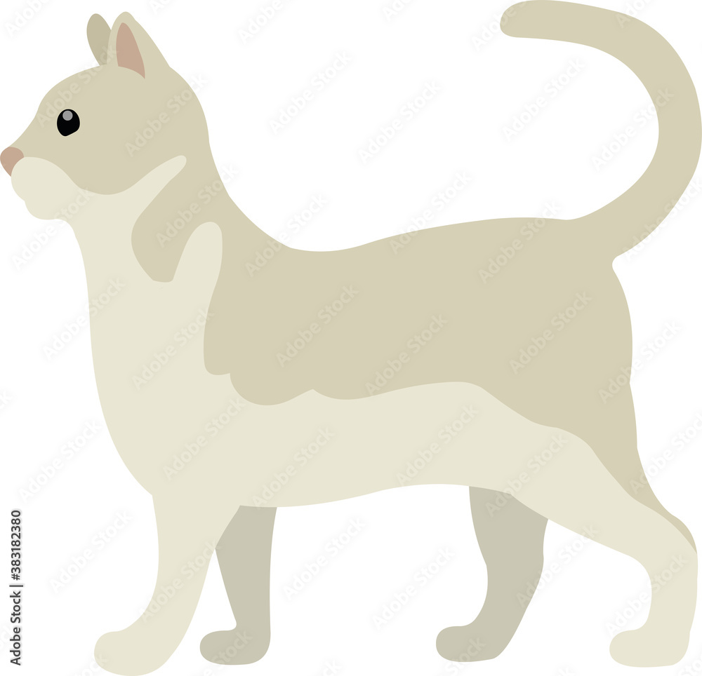 Vector illustration of a cat emoticon