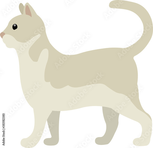 Vector illustration of a cat emoticon