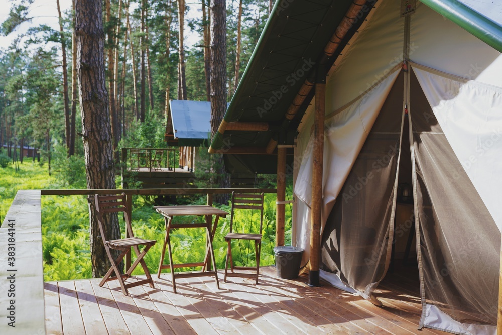 Glamping in the forest