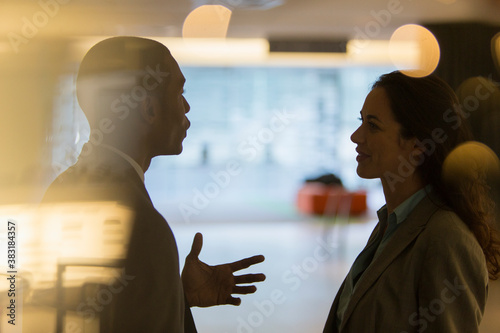Quadro su tela Business people talking in office