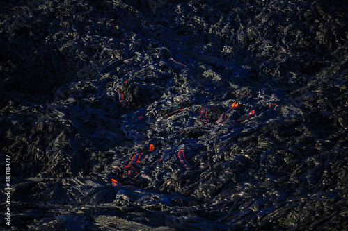 Volcanic lava flow, Hawaii