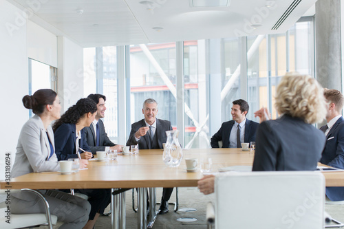 Corporate business people talking in conference room meeting