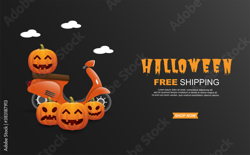Free shipping and online shopping background