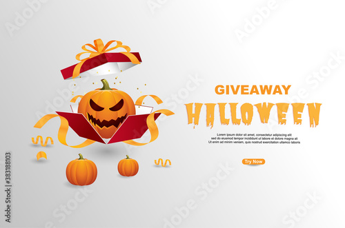 Happy halloween give away background