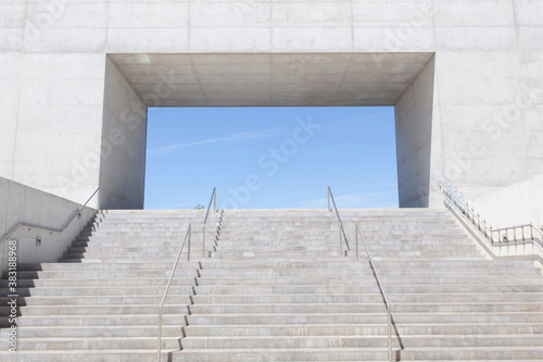 Sunny concrete steps