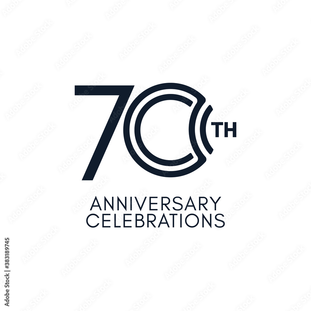 Obraz premium 70 th Anniversary Celebration Vector Template Design Illustration
