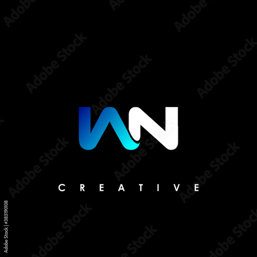 WN Letter Initial Logo Design Template Vector Illustration 