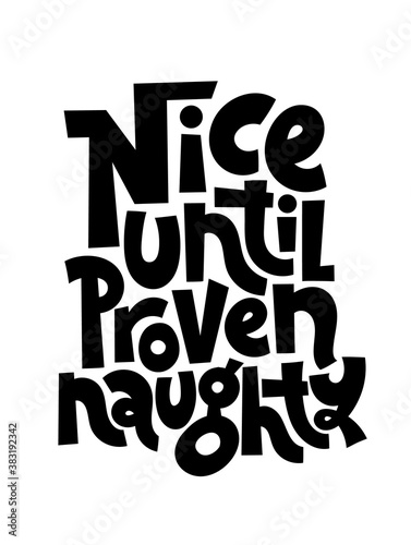Anti Christmas vector lettering