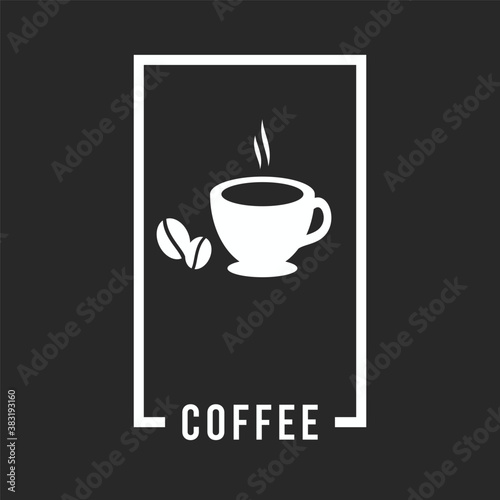 coffee cafe logo icon vector template with gradient color collection.