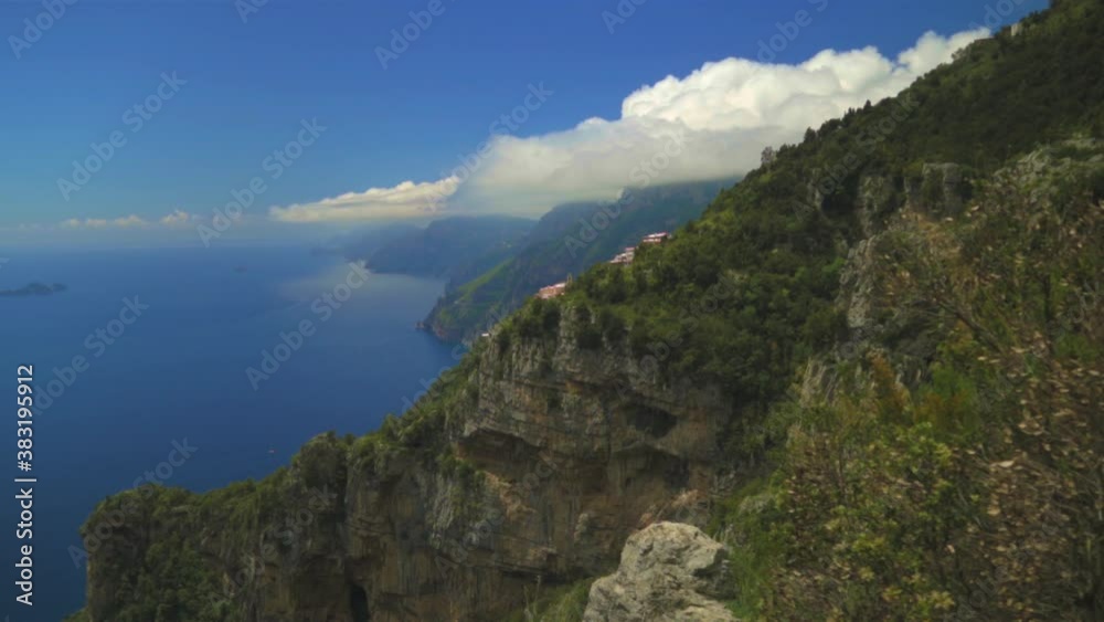 The beautiful Path of the Gods in Amalfi Coast Positano Italy - aerial The beautiful Path of the Gods in Amalfi Coast Positano Italy - aerial