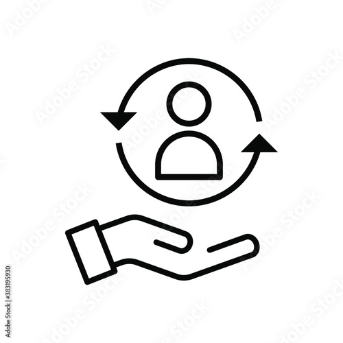 care customer icon, total inclusive service on white background