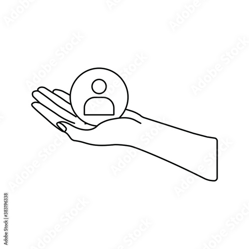 care customer icon, total inclusive service on white background