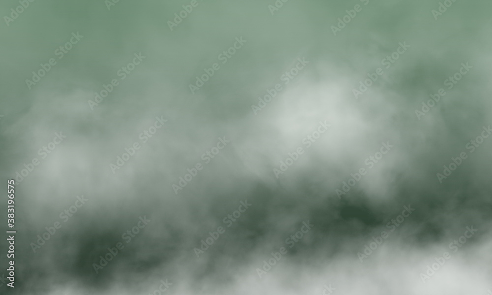Fototapeta premium Abstract white smoke on deep olive color background