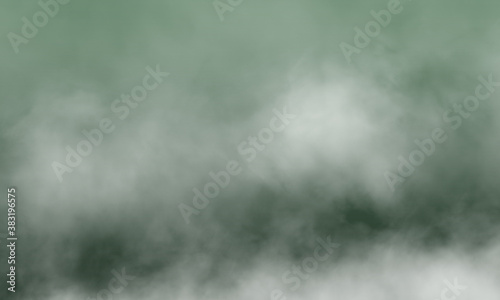 Abstract white smoke on deep olive color background