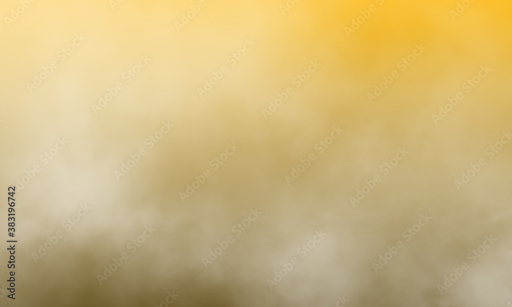 Abstract white smoke on Mellon yellow color background