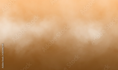 Abstract white smoke on orange color background