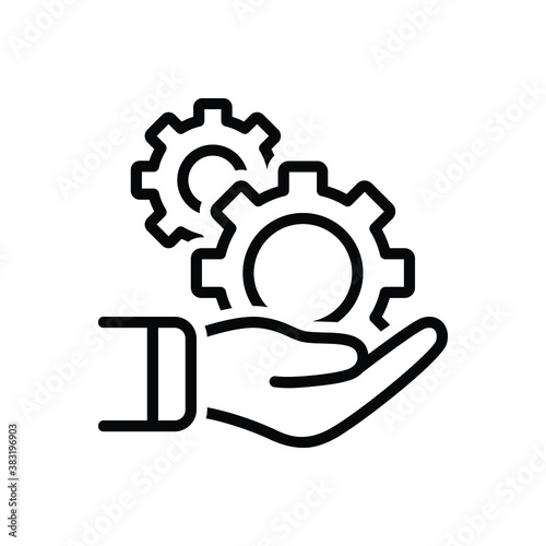 Black line icon for formation