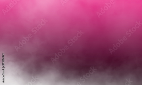 Abstract white smoke on rose-red color background