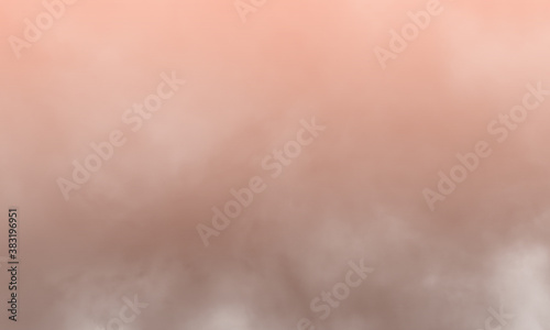 Abstract white smoke on salmon pink color background
