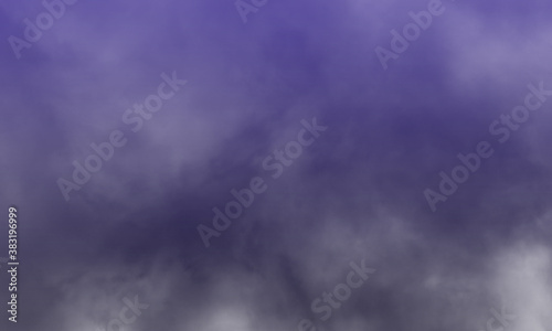 Abstract white smoke on ultra marine color background