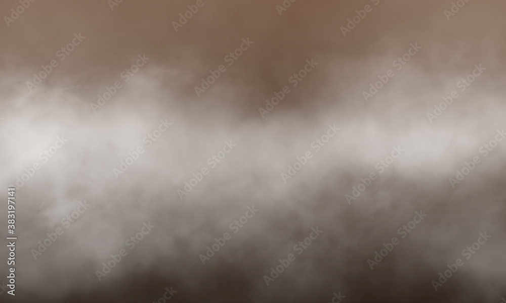 Abstract white smoke on bronze color background