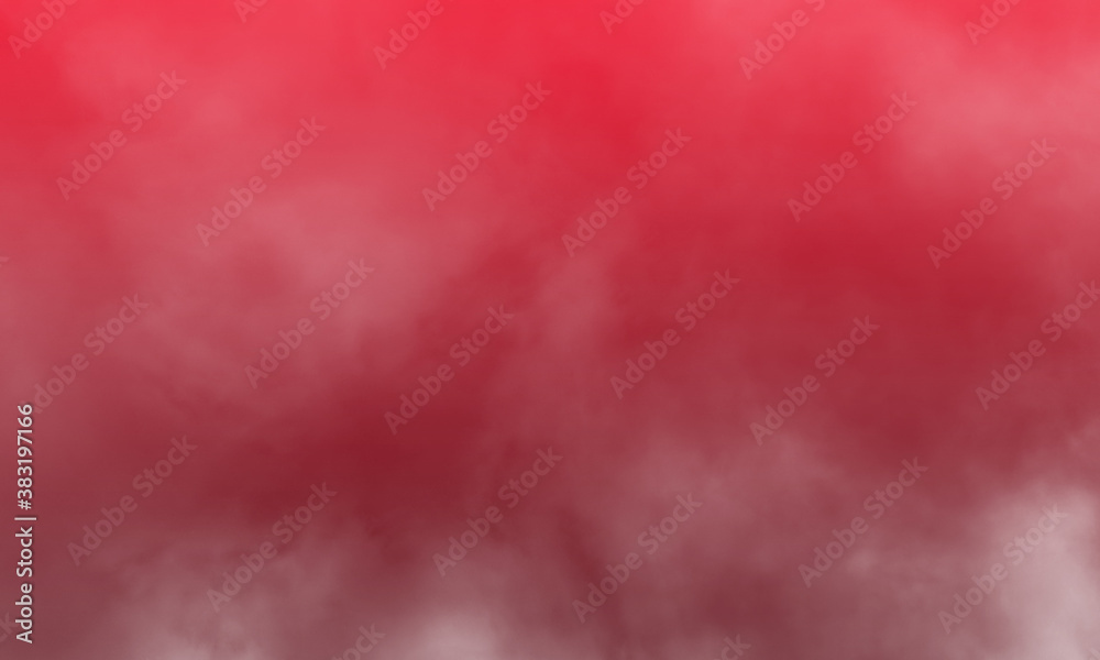 Abstract white smoke on Carmine color background