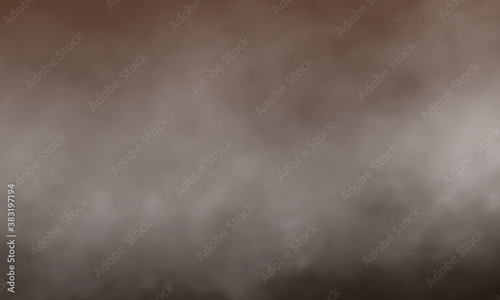 Abstract white smoke on chestnut brown color background