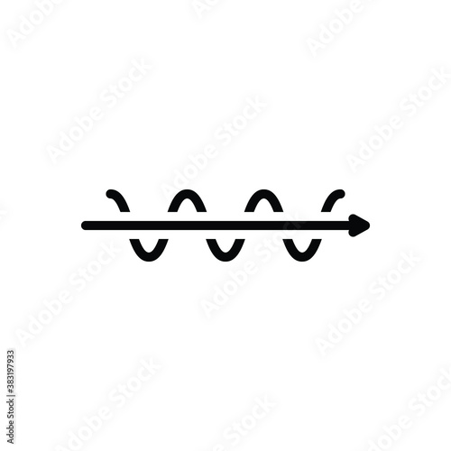 Black line icon for straight