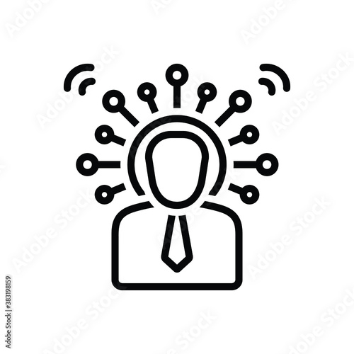 Black line icon for awareness