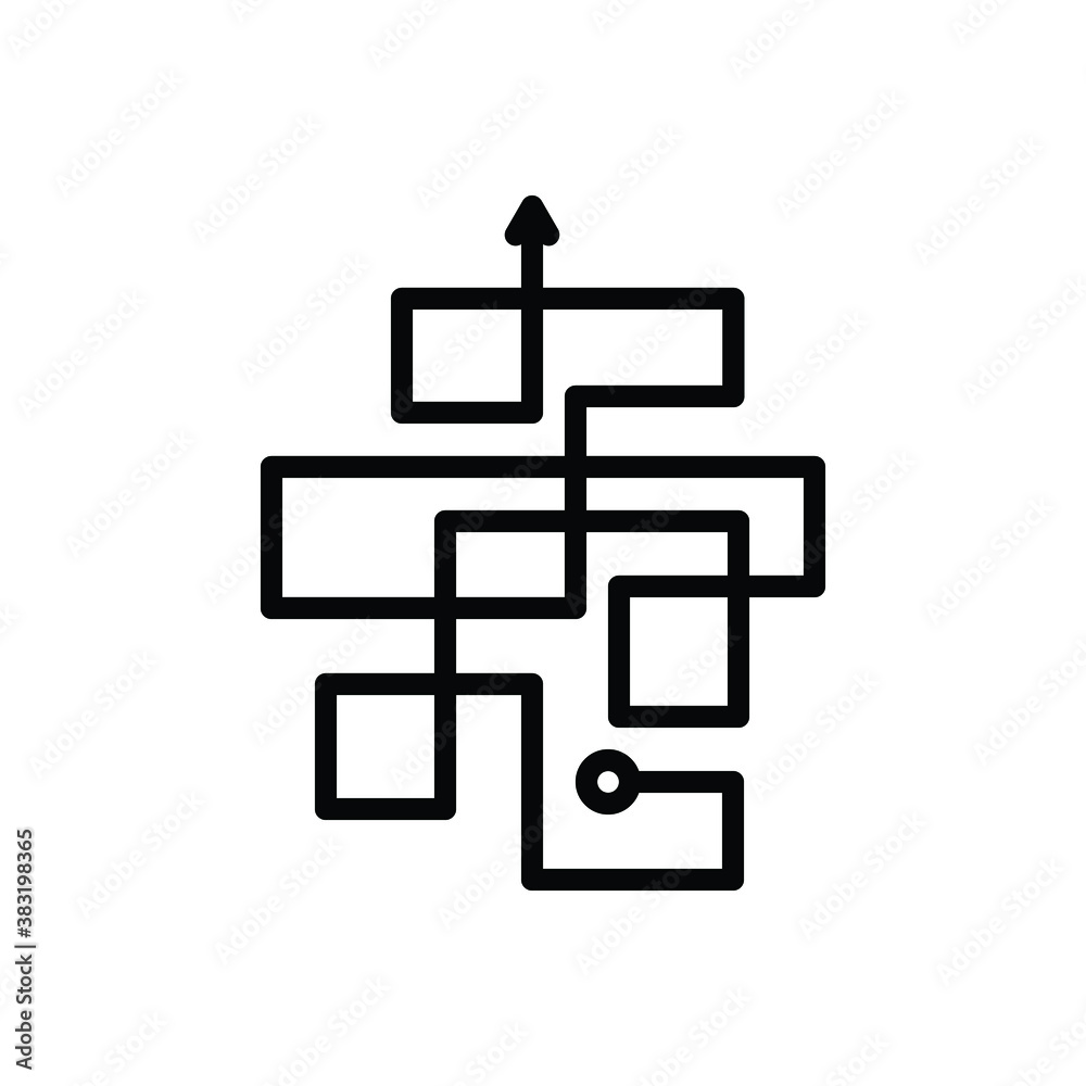 Black line icon for complicated Black line icon for complicated