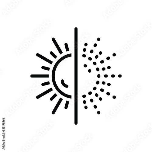 Black line icon for disappear