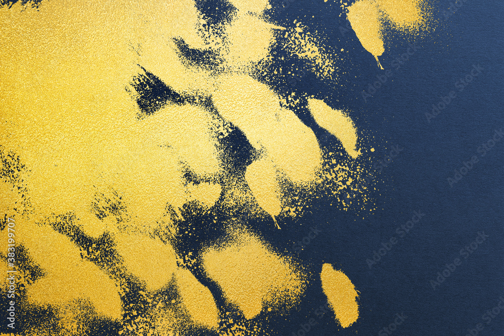 背景テクスチャ金ゴールド金箔濃紺ネイビー 和紙 Stock Photo Adobe Stock