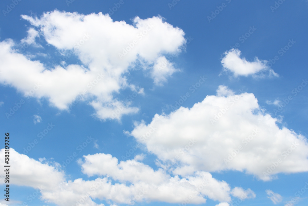 Bright blue sky with white clouds Bright blue sky with white clouds