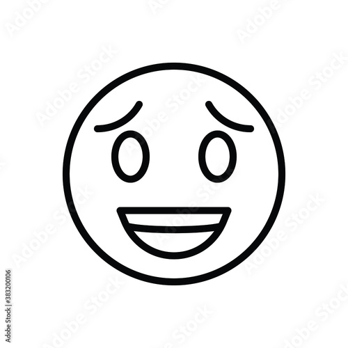 Black line icon for strange