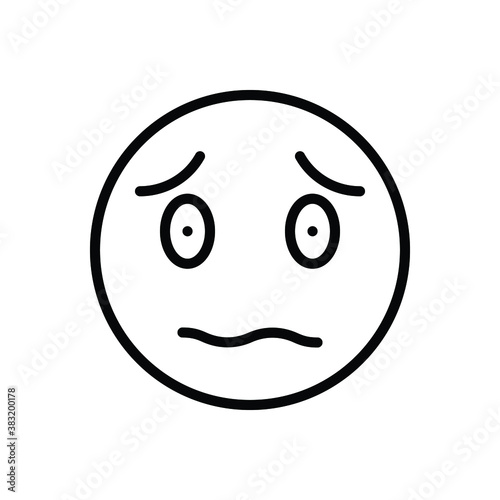 Black line icon for strange