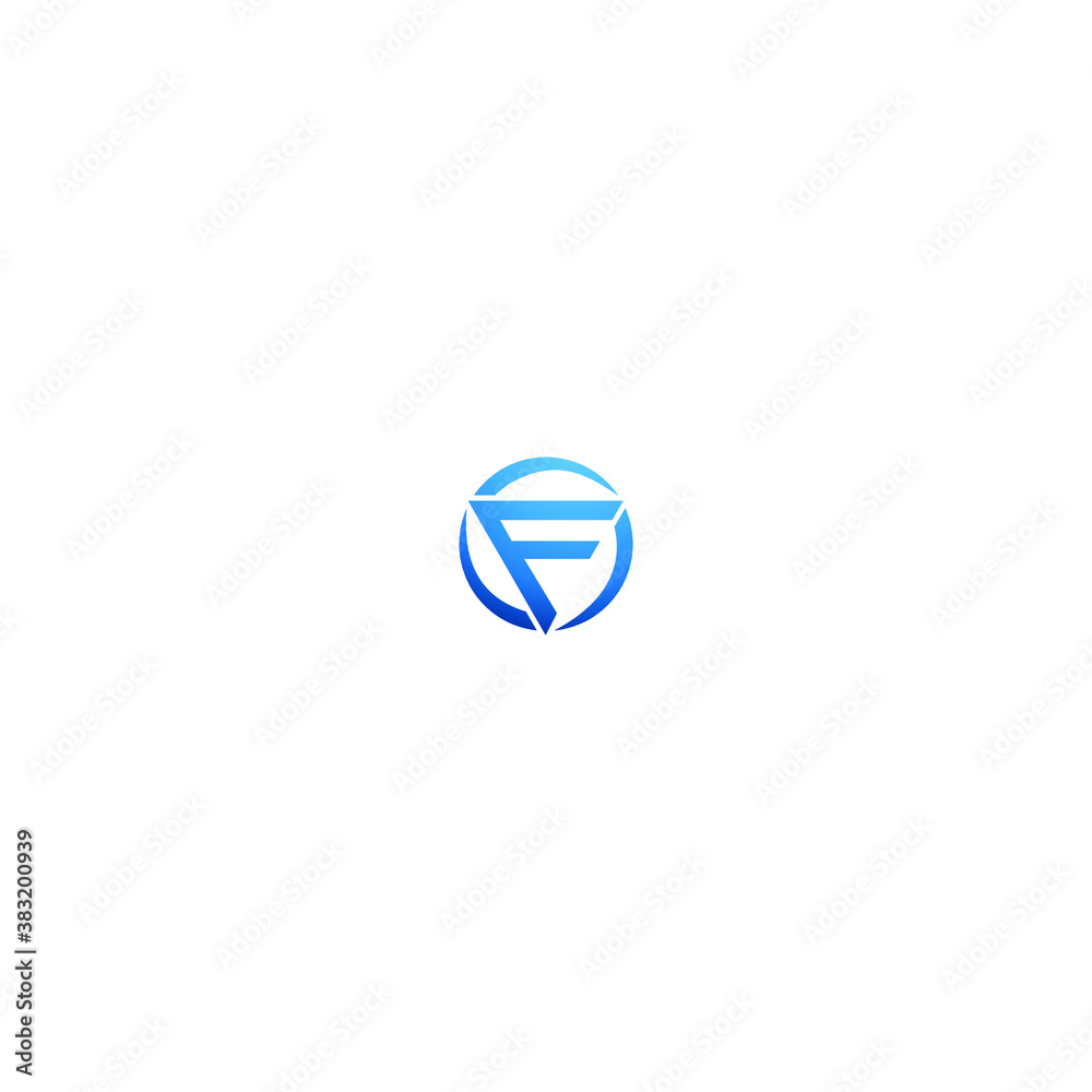F triangel logo icon vector
