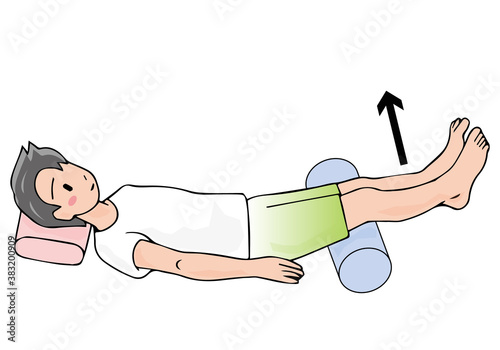 ポールを用いた膝伸展運動