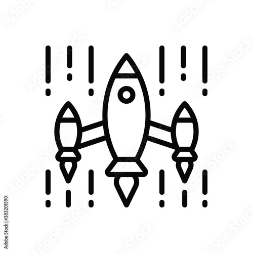 Black line icon for invasion