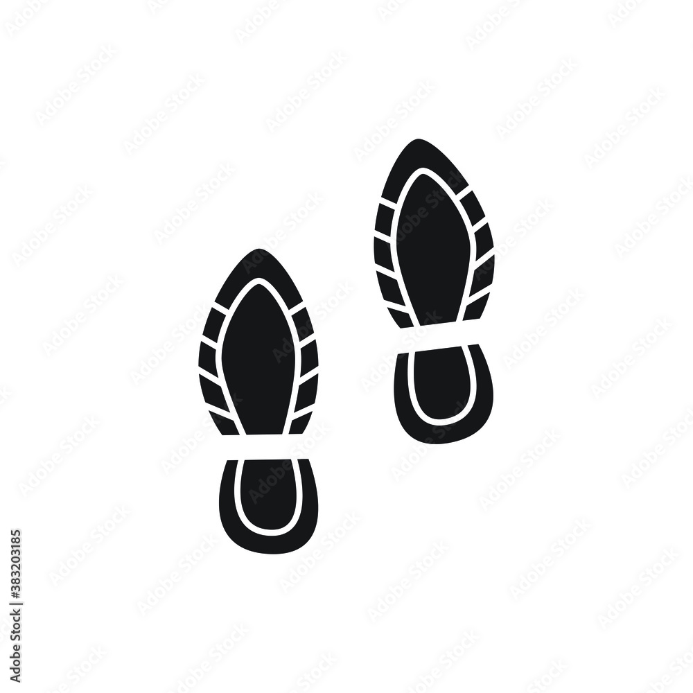 Footprint icon design. vector illustration Footprint icon design. vector illustration