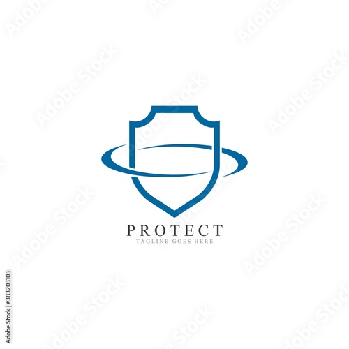 Shield protector logo icon illustration