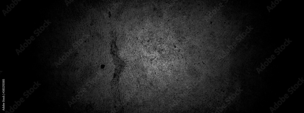 Old wall texture cement dark black gray panorama background abstract grey color design are light with white gradient background. Old wall texture cement dark black gray panorama background abstract grey color design are light with white gradient background.