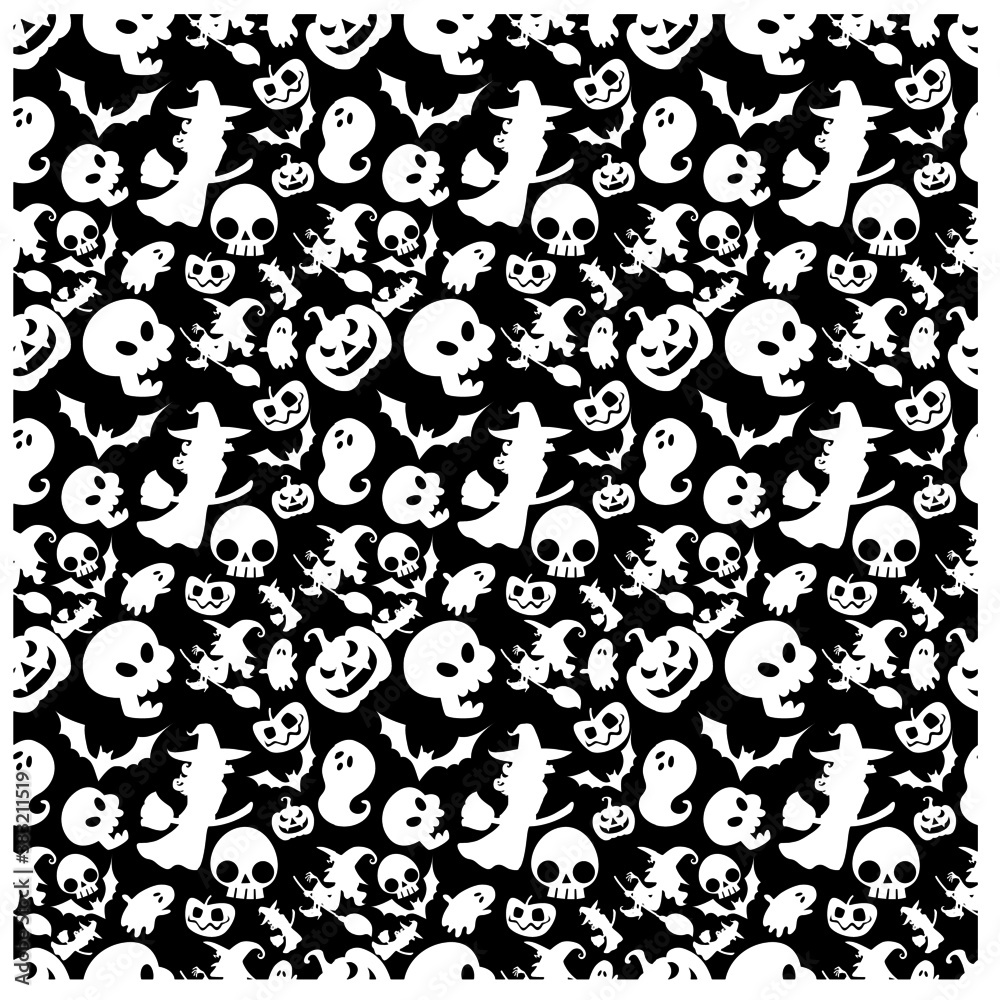 halloween pattern white character