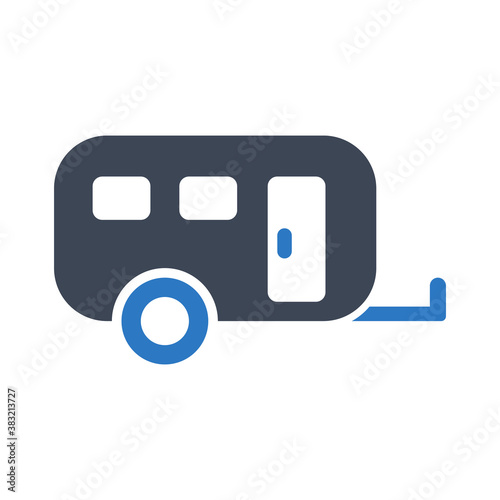 Camper trailer icon