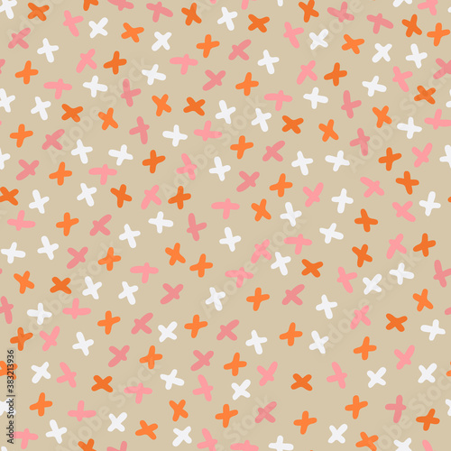 Seamless repeating pattern with hand drawn stars. Vector background for surface design and other design projects