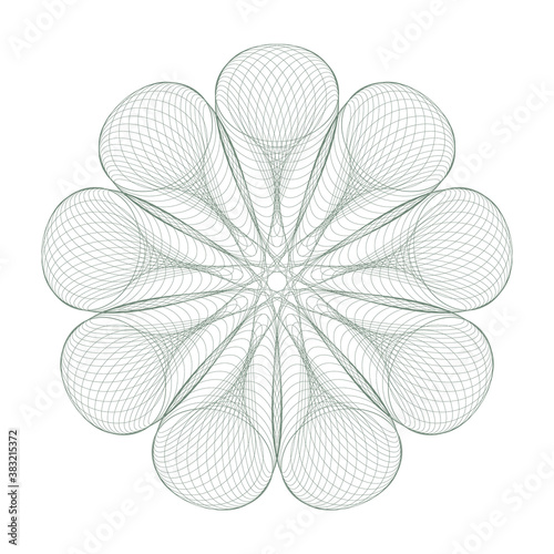 Design elements. Guilloche elements for make diploma or certificate.