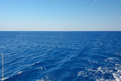 Seascape and blue clear sky background © neprolet