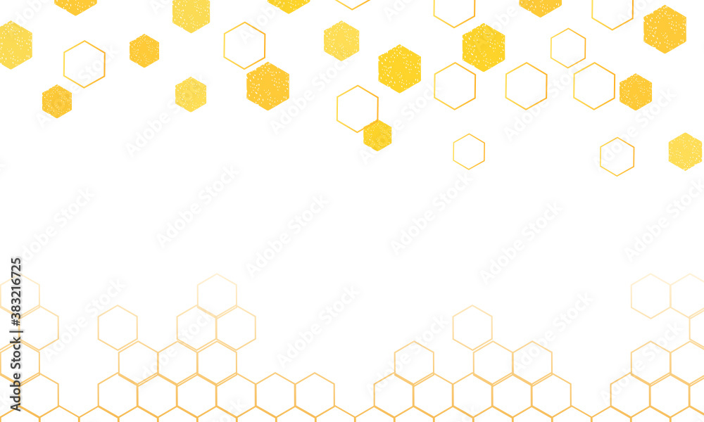 Abstract beehive with hexagon grid cells on white background vector illustration. Blank space for copy and paste. Abstract beehive with hexagon grid cells on white background vector illustration. Blank space for copy and paste.