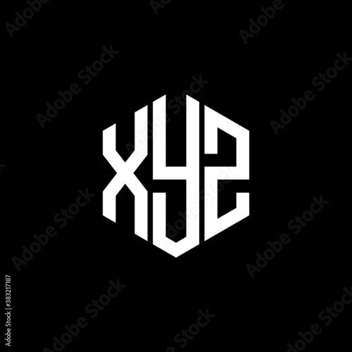XYZ letter logo icon vector on black background. Creative letter XYZ icon. XYZ vector. photo